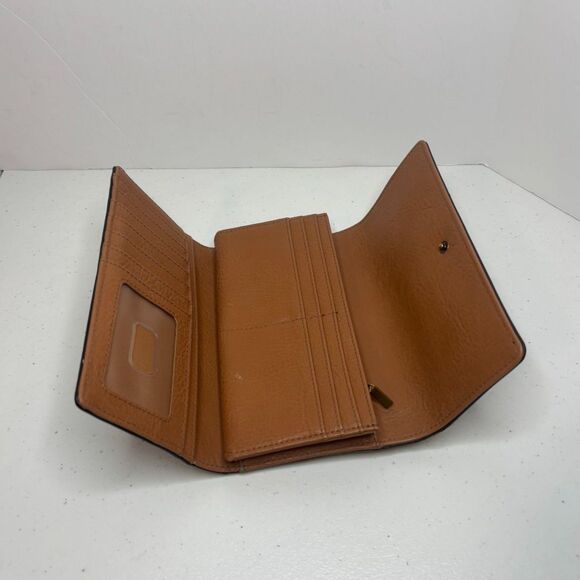 Fossil Polka dot Leather Bifold Clutch RFID Wallet Womens Designer - Picture 9 of 12